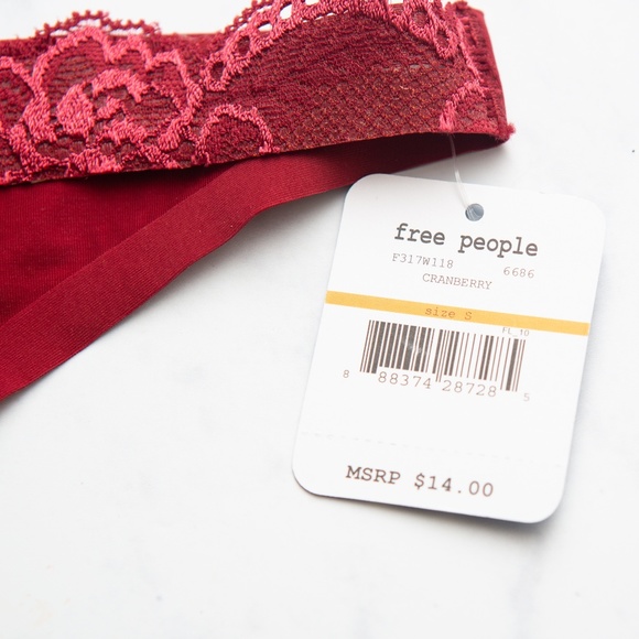 Ruby Red Teal Small Intimately Free People Thong - Picture 4 of 7
